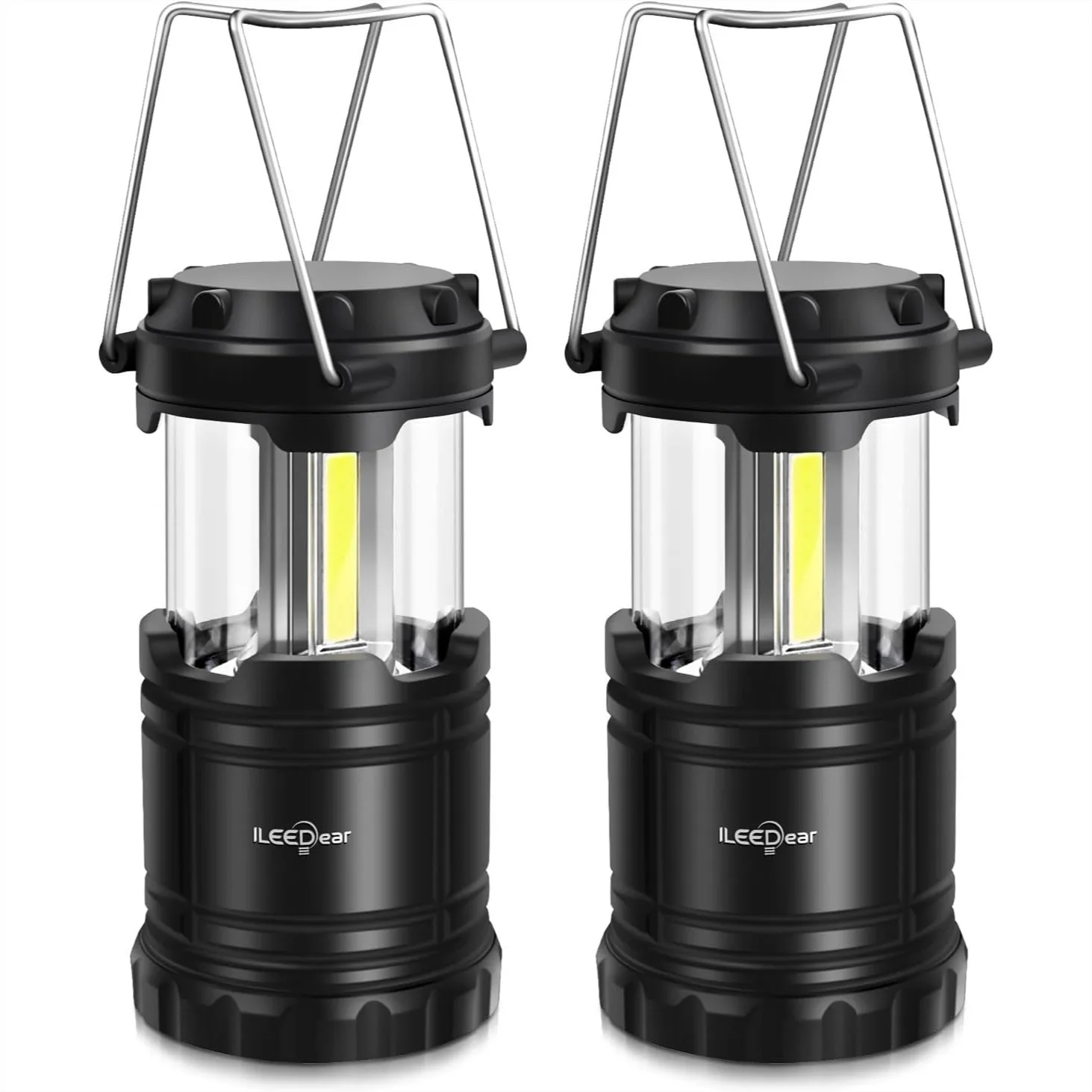 

LED Camping Lantern 2 Pack, Battery Operated with Adjustable Brightness for Camping Emergencies and Outdoor Adventures