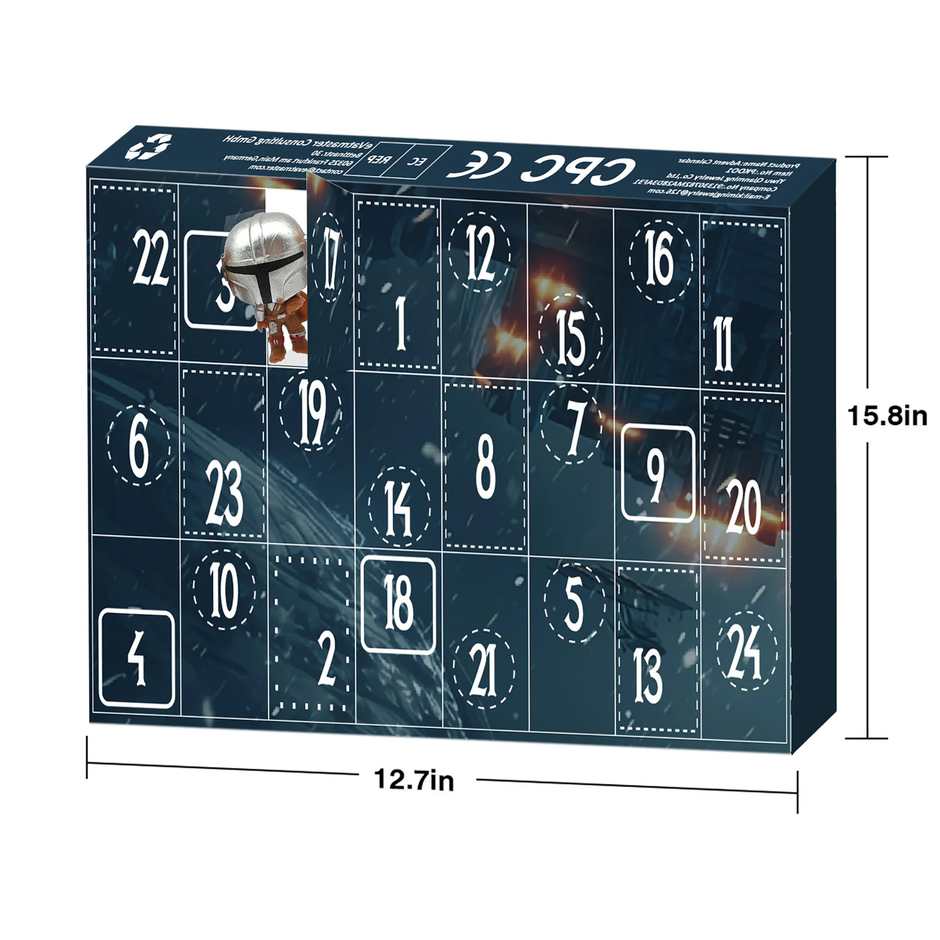 ฟิกเกอร์เบบี้โยดาใหม่ ปฏิทินนับถอยหลังวันคริสต์มาสแบบกล่องสุ่ม 24 วัน ปฏิทินนับถอยหลังคริสต์มาส ตุ๊กตาจิ๋วโกรกุ ชุดของขวัญสำหรับเด็ก