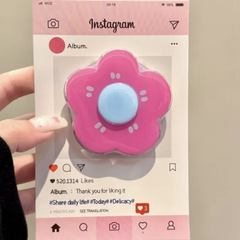 

Корейский милый мультяшный цветок для Magsafe Griptok, держатель для телефона, кольцо на палец, подставка для iPhone 16, Samsung Girl, кронштейн