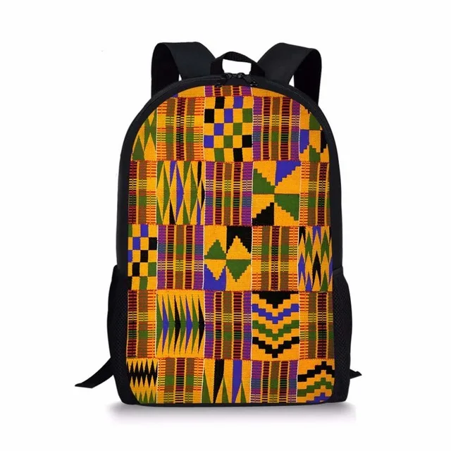 Latin America  School Bags for Kids African Tradtional Printing Primary School Bag Children Shoulder Bagpack Girls  Book Bag