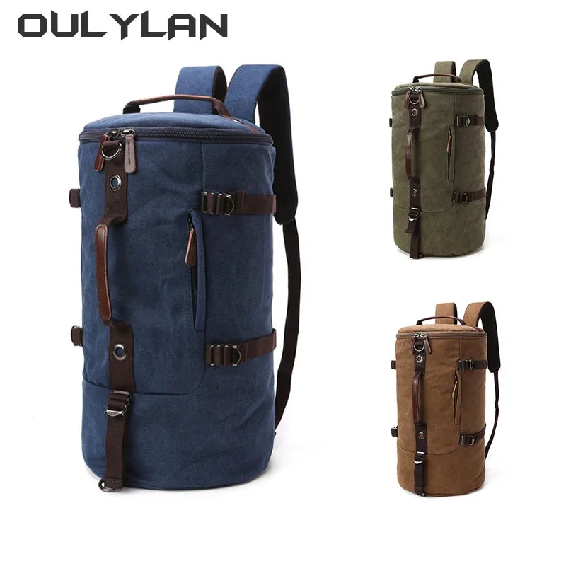 Fashion Canvas Handbag Men Women Carry On Travel Luggage Bag Outdoor Duffel Bag Casual Large Capacity Weekend Shoulder Bag