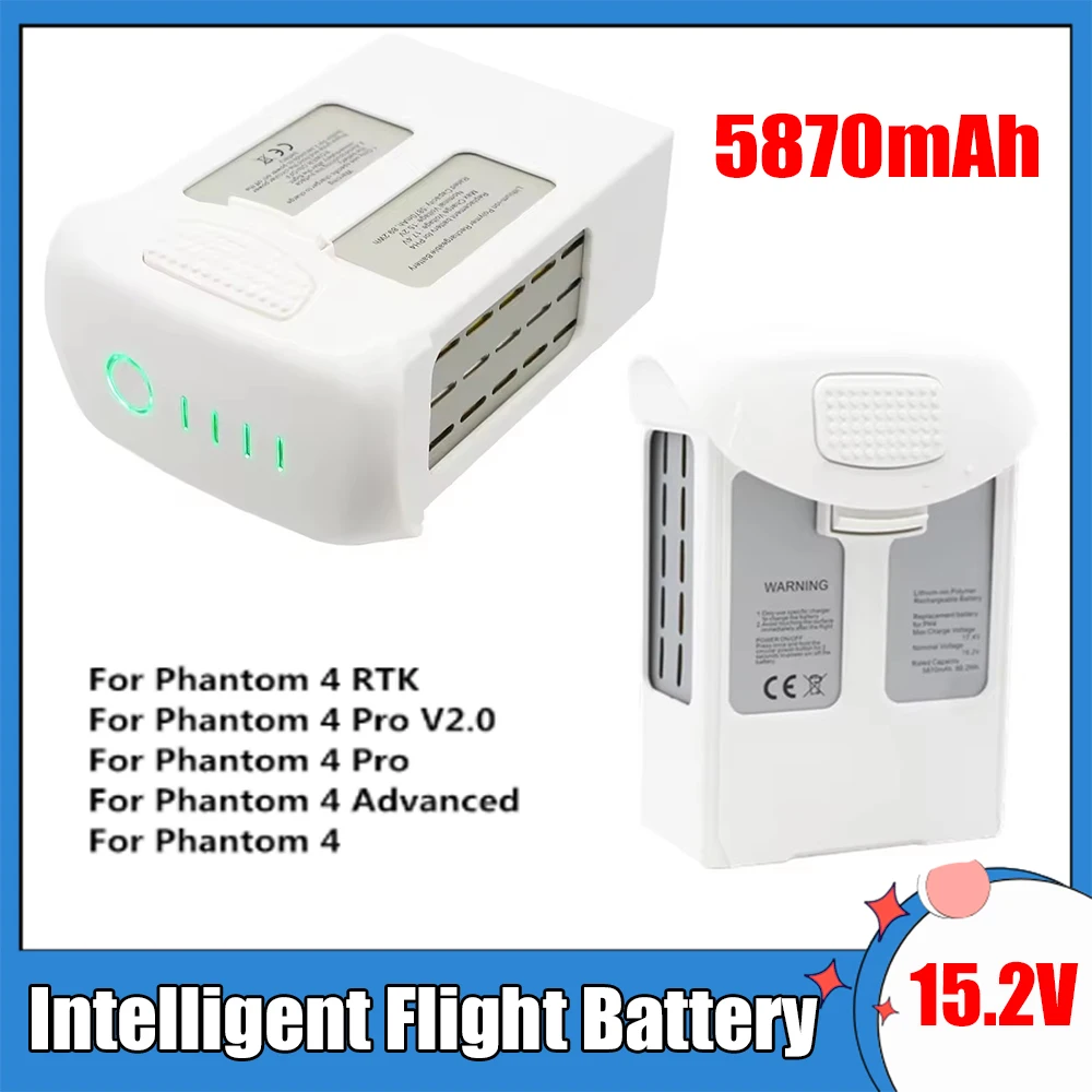 New Phantom 4 battery 5870mah Compatible with Phantom 4 intelligent flight battery for Phantom 4 series drone accessories
