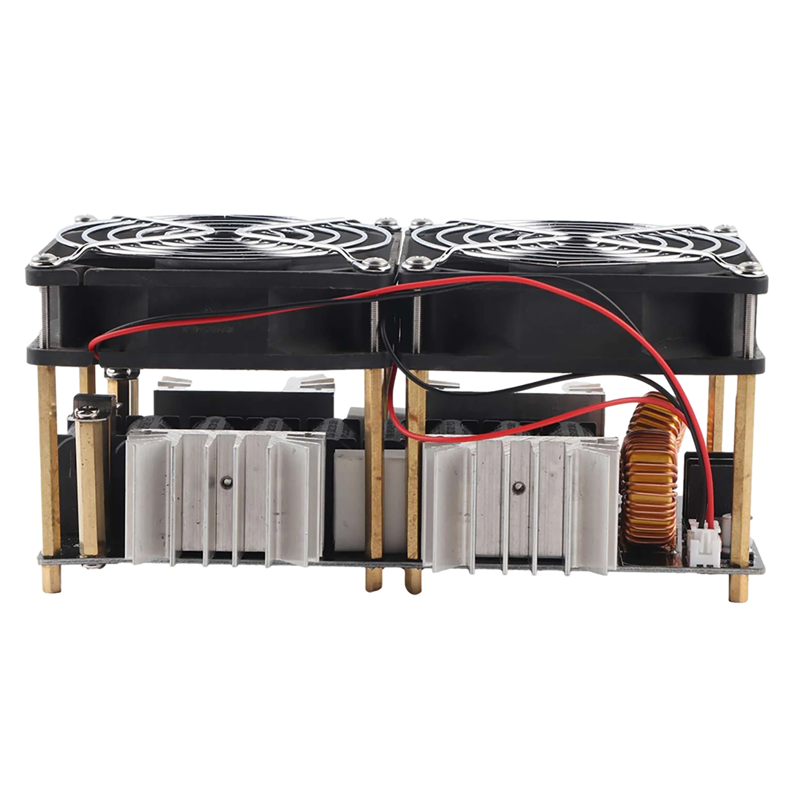 1800W 12V-48V ZVS Induction Heater Heating PCB Board Module Flyback Driver with Coil Dual Fan Power Supply Kit