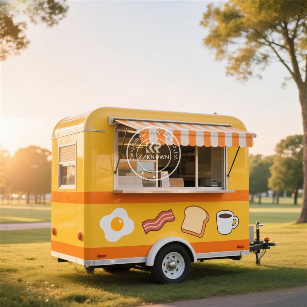 

Concession Mobile Hot Dog Cart Fast Food Trailer Fully Equipped Street Pizza Ice Cream Cart Custom Mobile Food Truck For Sale