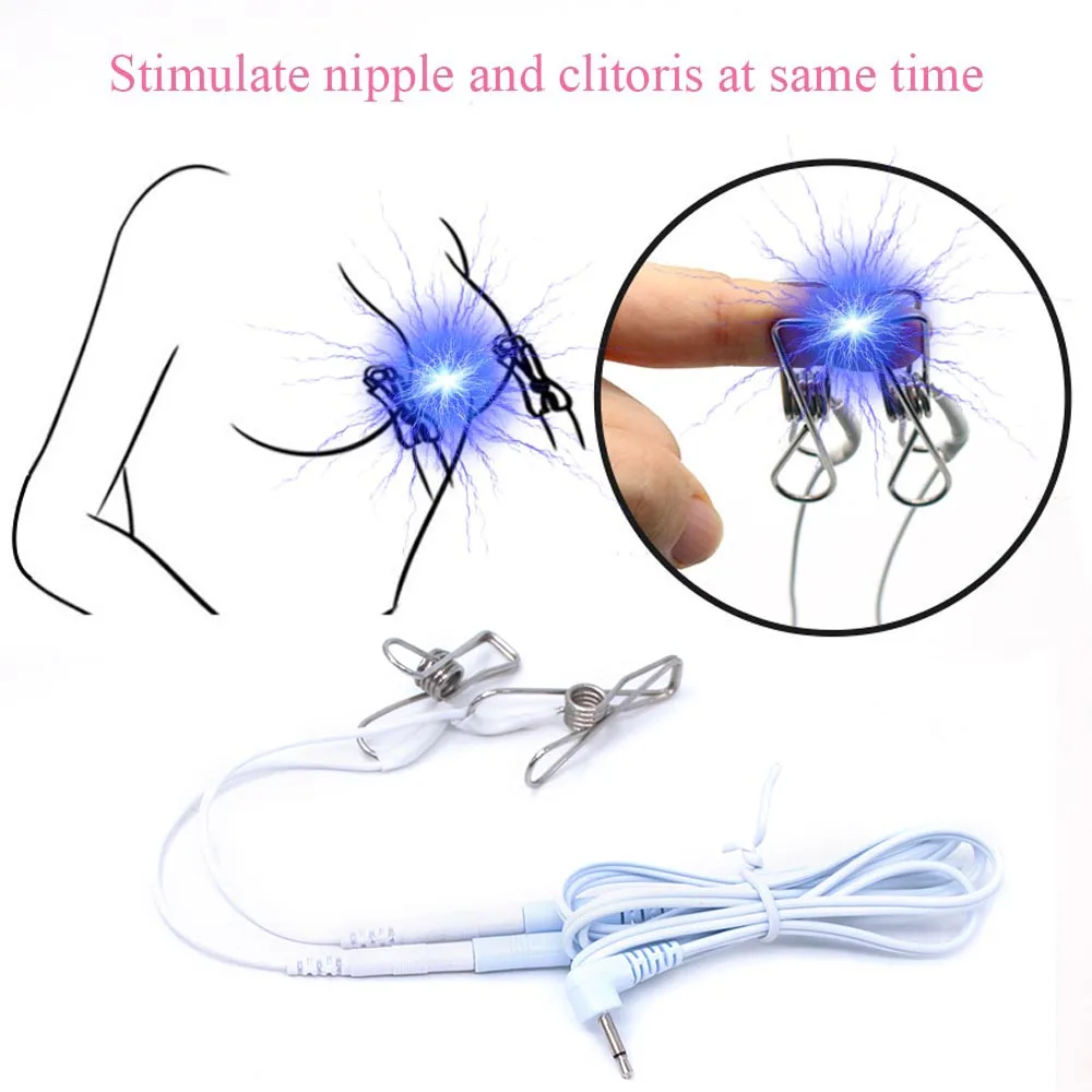 Electric Shock Penis Therapy Ring Urethral Plug Electro Stimulate Anal Butt Plug SM Nipple Clamp/Labia Clip Massage Pad Sex Toys