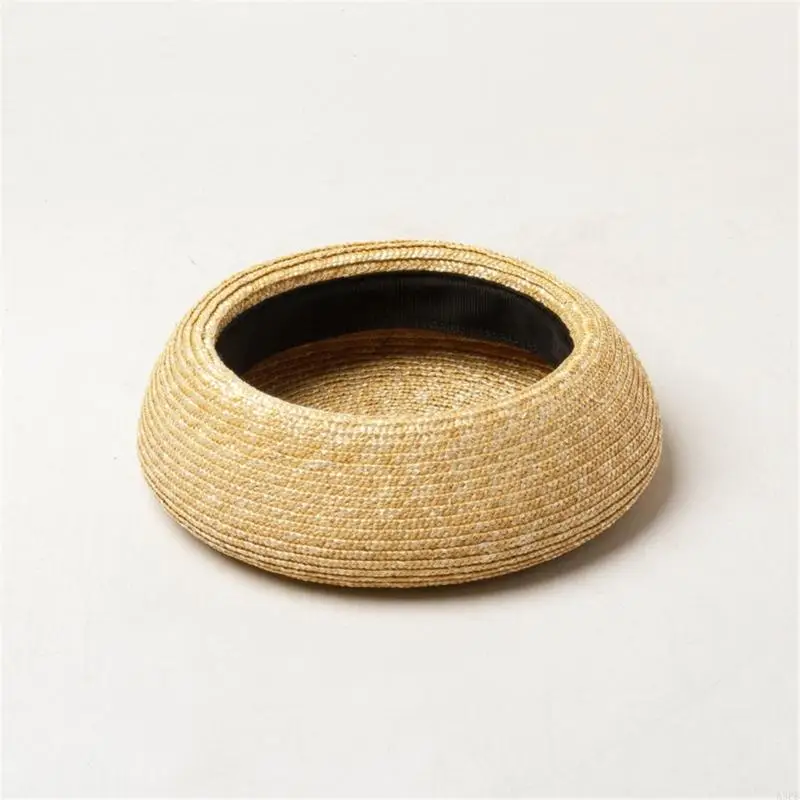 قبعة بيريه صيفية للجنسين منسوجة من القش العضوي قابلة للتنفس وقابلة للطي في الهواء الطلق #5