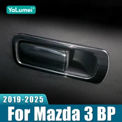 For Mazda 3 BP 2019 2020 2021 2022 2023 2024 2025 Stainless Steel Car Storage Box Co-pilot Handle Bowl Cover Trim Accessories