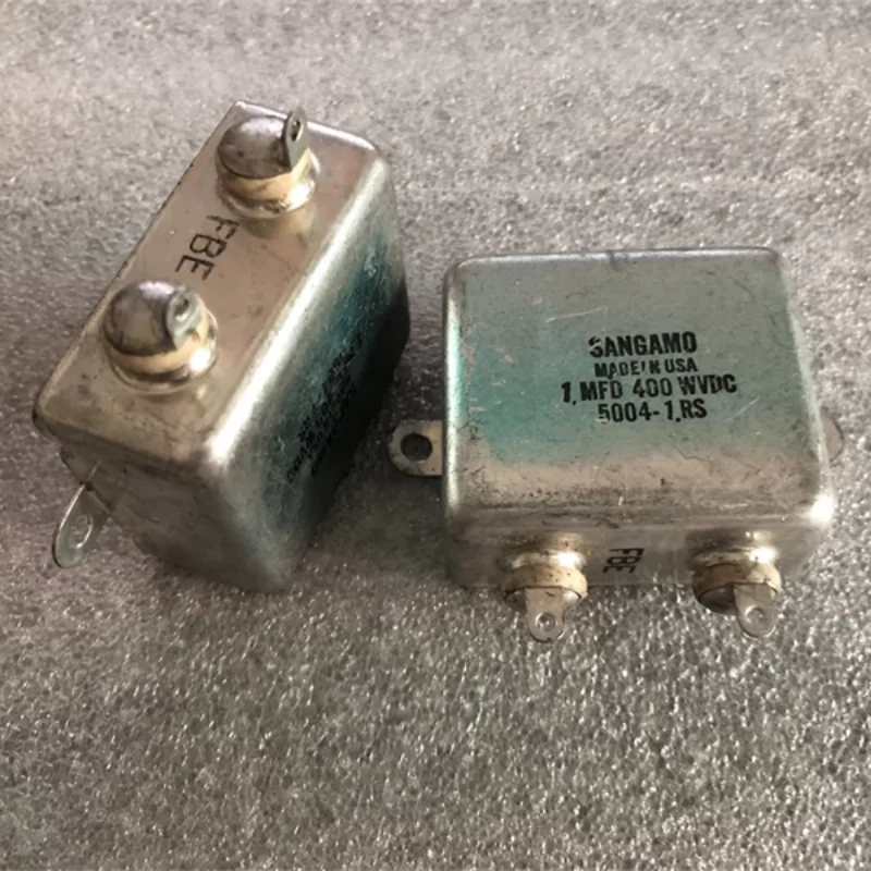 

Антикварный американский SANGAMO Sam 1UF400V медный корпус желчного пузыря машина лихорадка связанный масляный конденсатор