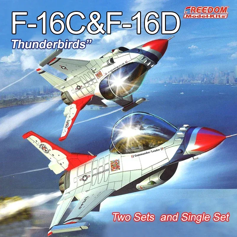 Freedom Q version Assembly Aircraft Model Kit F-16 C&D US Air Force Thunderbird Flight Show Team 162714