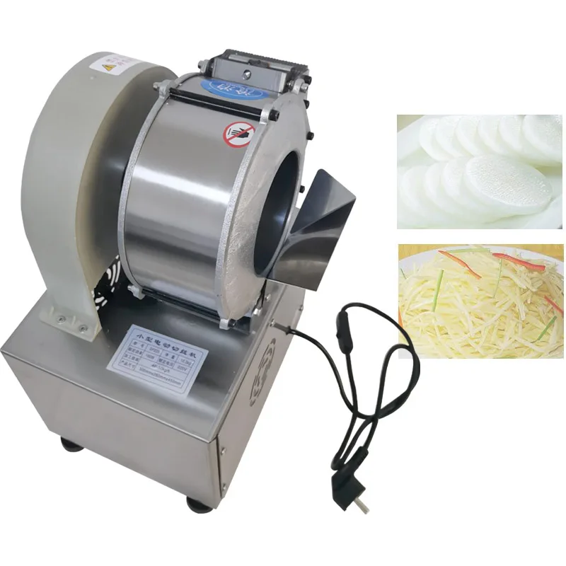 Electric Vegetable Slicer For Potato Winter Melon Eggplant Radish Vegetable Slicing Shredding Machine