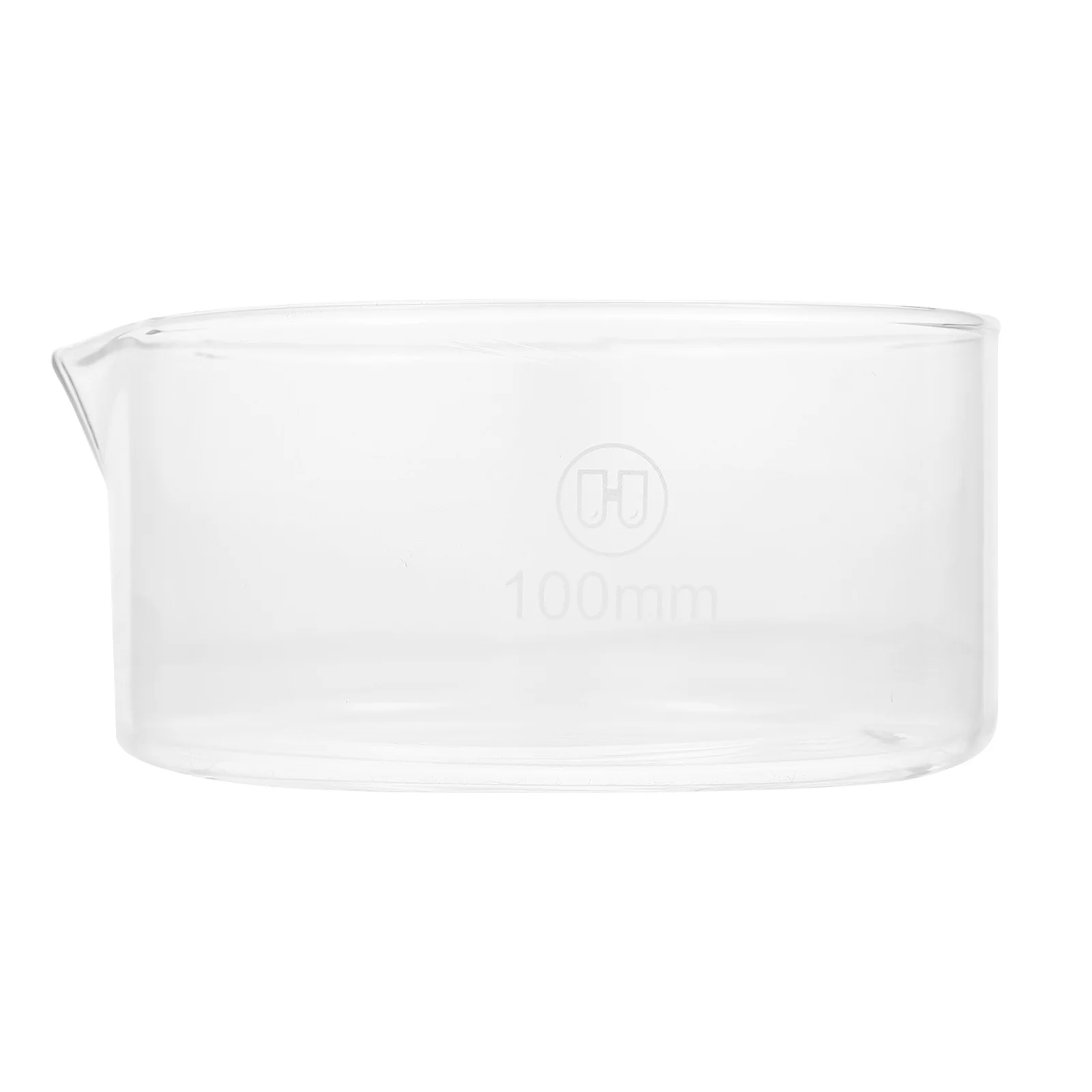 

1Pcs Glass Crystallizing Dish Transparent Heat Resistant Laboratory Evaporation Tool Spouted Rim Flat Bottom Design