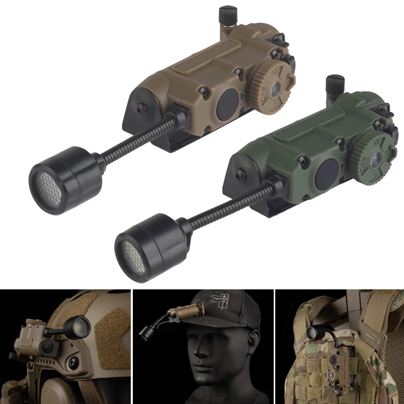 

Tactical Helmet Strobe Light,White/Red/Green/Blue/IR LED Helmet Light,with Stalk Arc Rail Helmet Clip FlashLight,Hunting Fishing