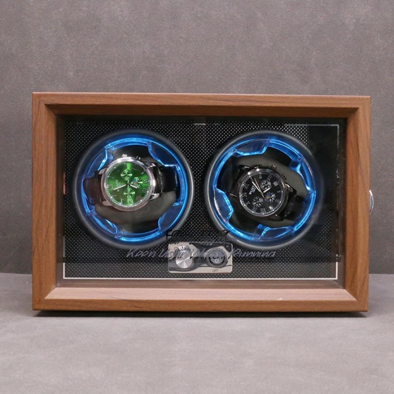 

Wooden Watch Winders Automatic Watches Winding Machine Large Wristwatch Storage Winder Men's Dustproof Watches Winding Device