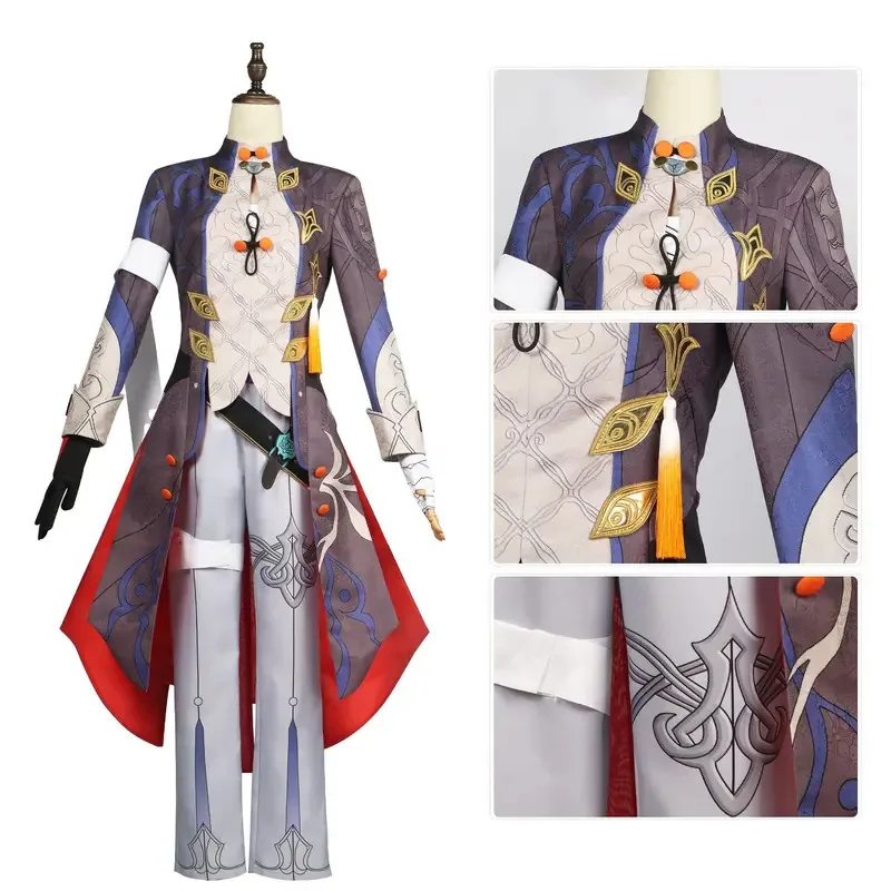XS-3XL In Stock Honkai Star Rail Blade Cosplay Costume Outfit Uniform Full Set With Accessories Blade Cosplay Wig Costume Sets
