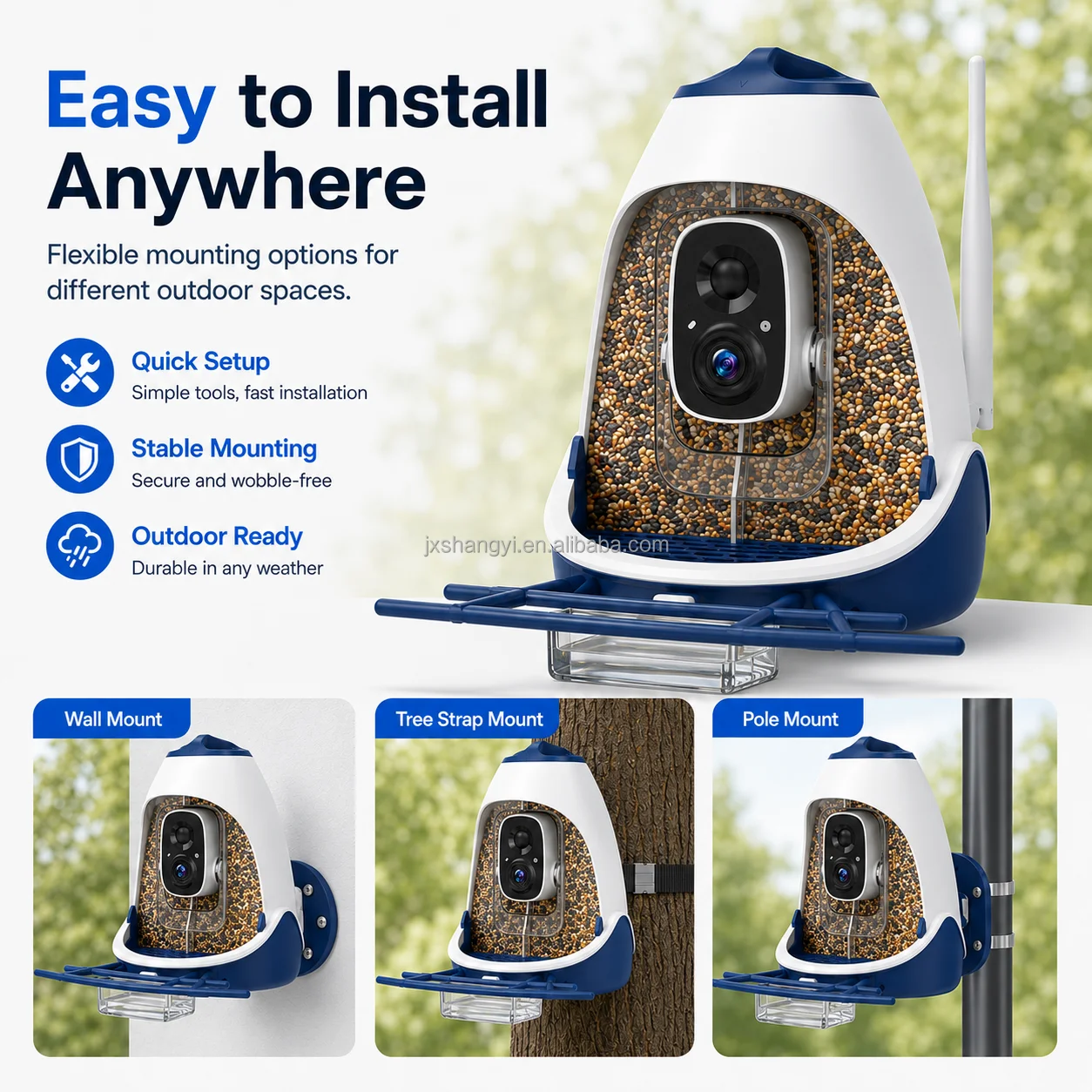 Pengumpan Burung Pintar Tahan  - Smart Bird Feeder Camera ulasan dan harga