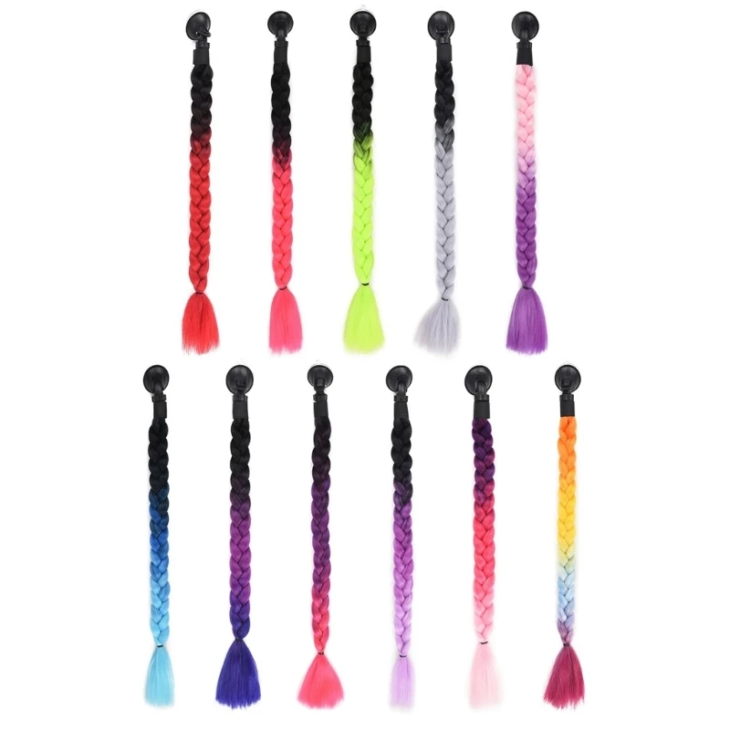 

Q39F Модернизированный шлем с косичками, шлем с косами, мотоциклетный шлем, хвостики, украшения для хвостов, цвет, случайный для