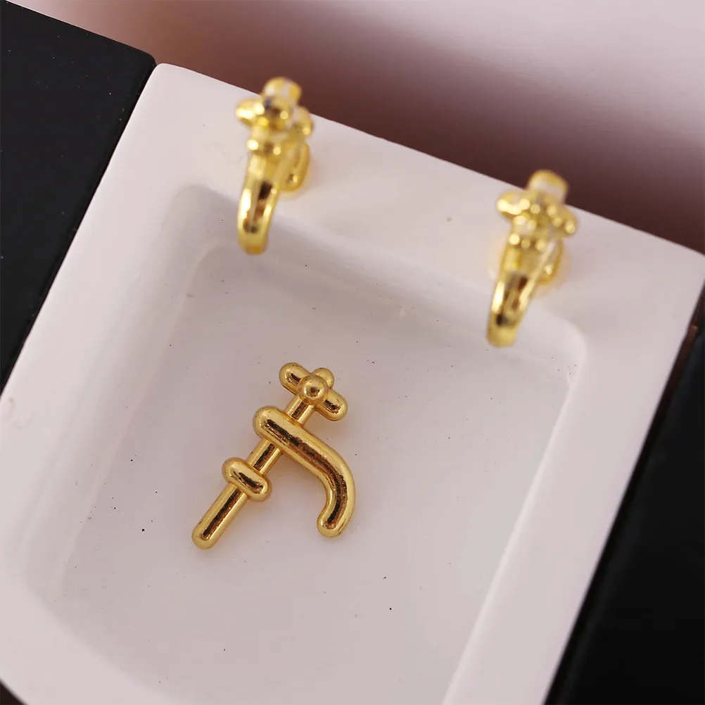 Miniature Sink Faucet Prop for Mini House Models Realistic DIY Decor Small Size Smooth Surface Strong Durability Home Decor Mini