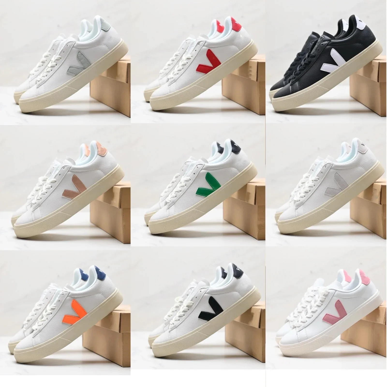 V-Shaped Letter Classics V10 Sports Shoes VJ Men Women V12 Casual Shoes Leisure No-Slip SkateBoarding Soft Walking Sneakers