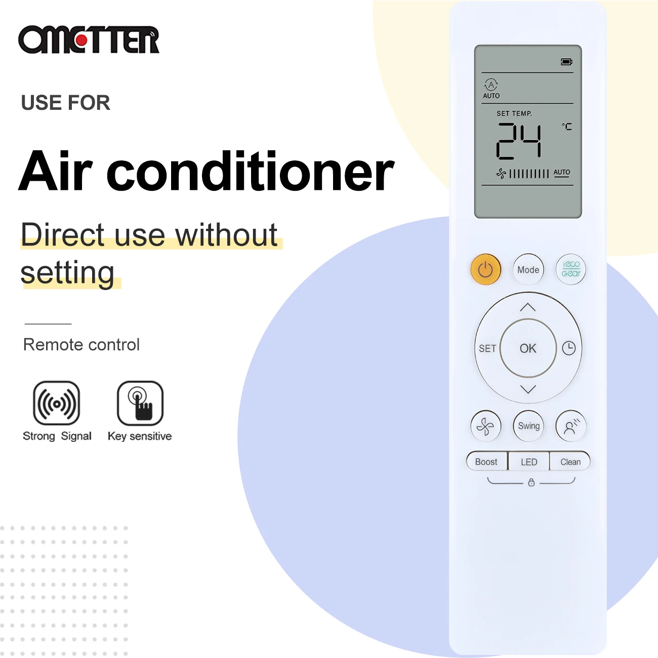 RG10A(B2S)BGEF For Midea Air Conditioner Remote Control Compatible RG10A(F2S/H2S/G2S/K2S)/BGEFRG10A1(F2S/H2S/G2S/K2S)/BGEF ℉ / ℃