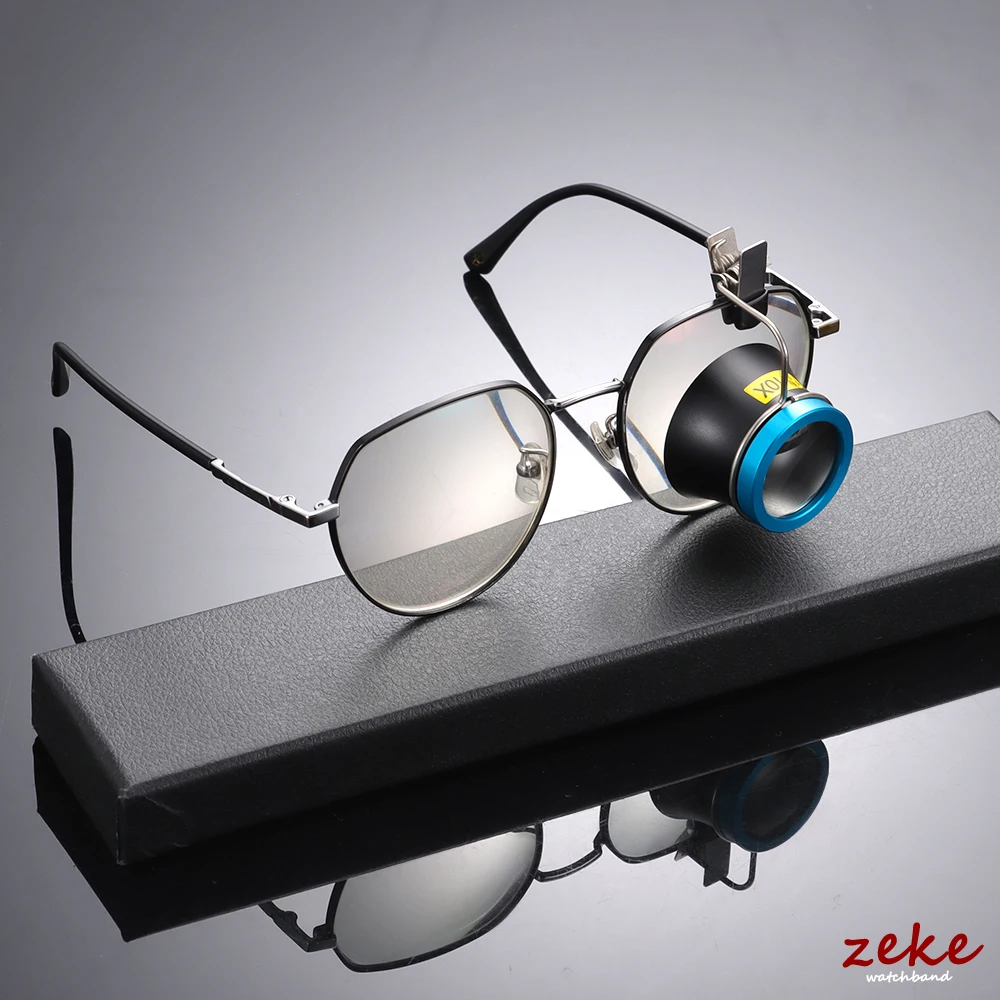 5X 10X 20X Eyeglass Magnifier Clip-On Eye Loupe for Watchmaker Magnifying Lens Portable Eyepiece Process Operation Repair Tool