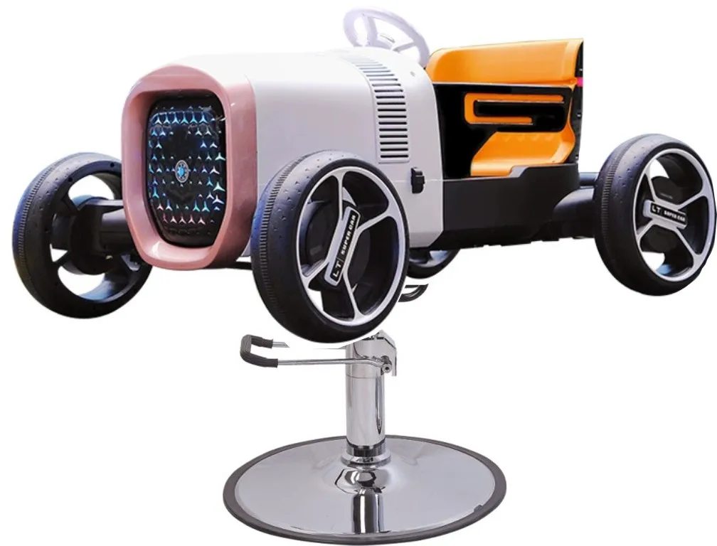 

Детское парикмахерское кресло, детское музыкальное мультяшное детское серое автомобильное салонное мебель, парикмахерское кресло, высококачественное кресло для парикмахера