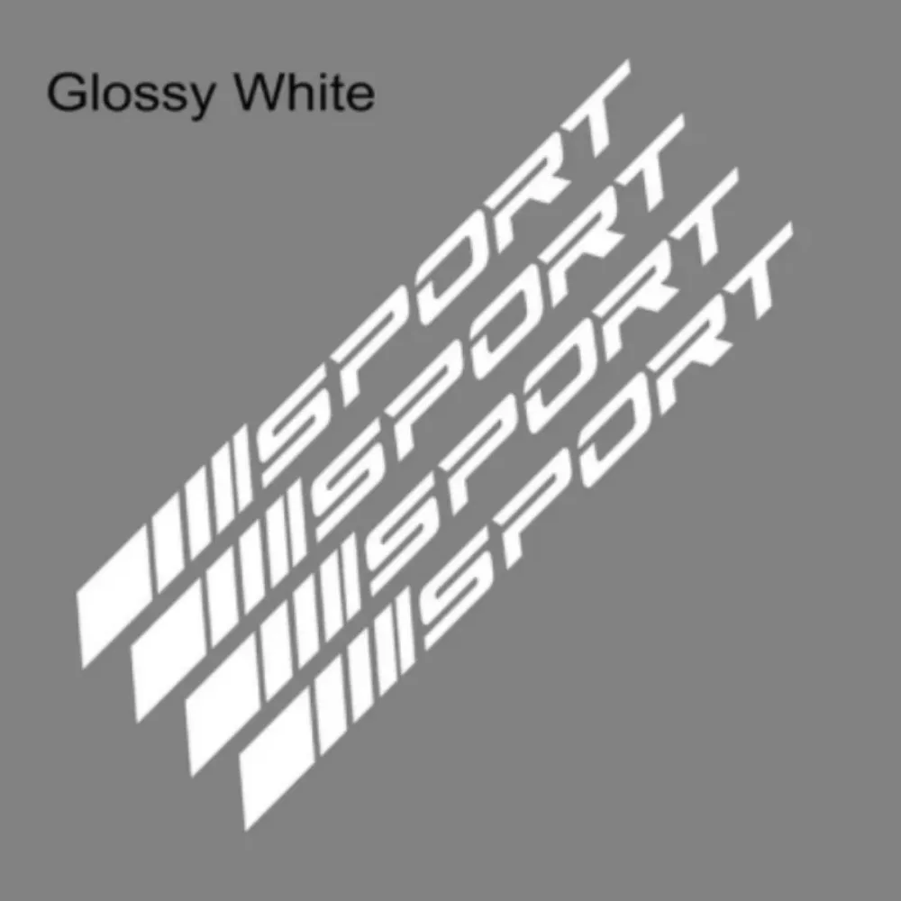 4-Piece Vinyl Wheel Rim Stickers Sport Racing DIY Stripes Car Styling Decals Durable Auto Accessories for SUV Trucks