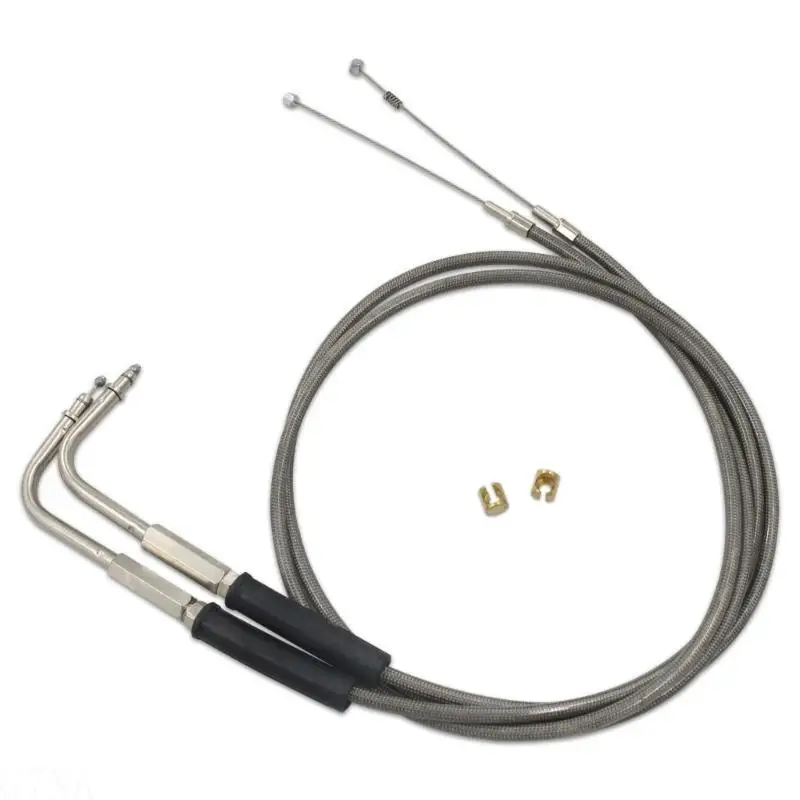 G7NA Leerlaufkabel mit 90°-Winkelverschraubung für Davidson FXST FLST FLT XL 42'' Gas- und Leerlaufkabelsatz 56579-02A – Detail 4