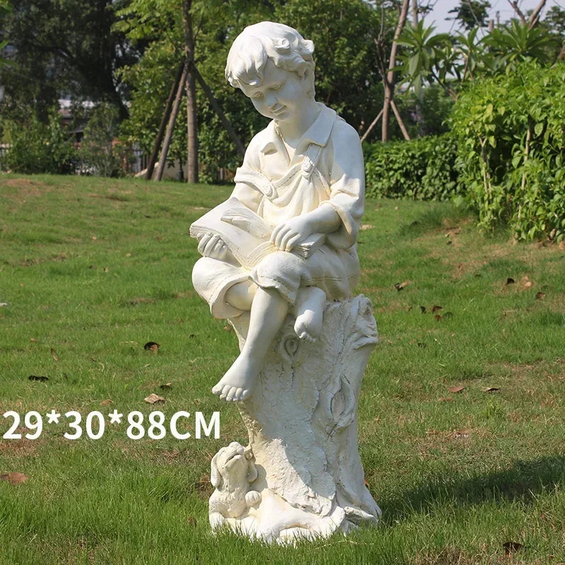 TTTTA13 Outdoor Balcony Landscape Villa Garden Courtyard Landscaping, Creative Retro Angel Figure Sculpture Ornament