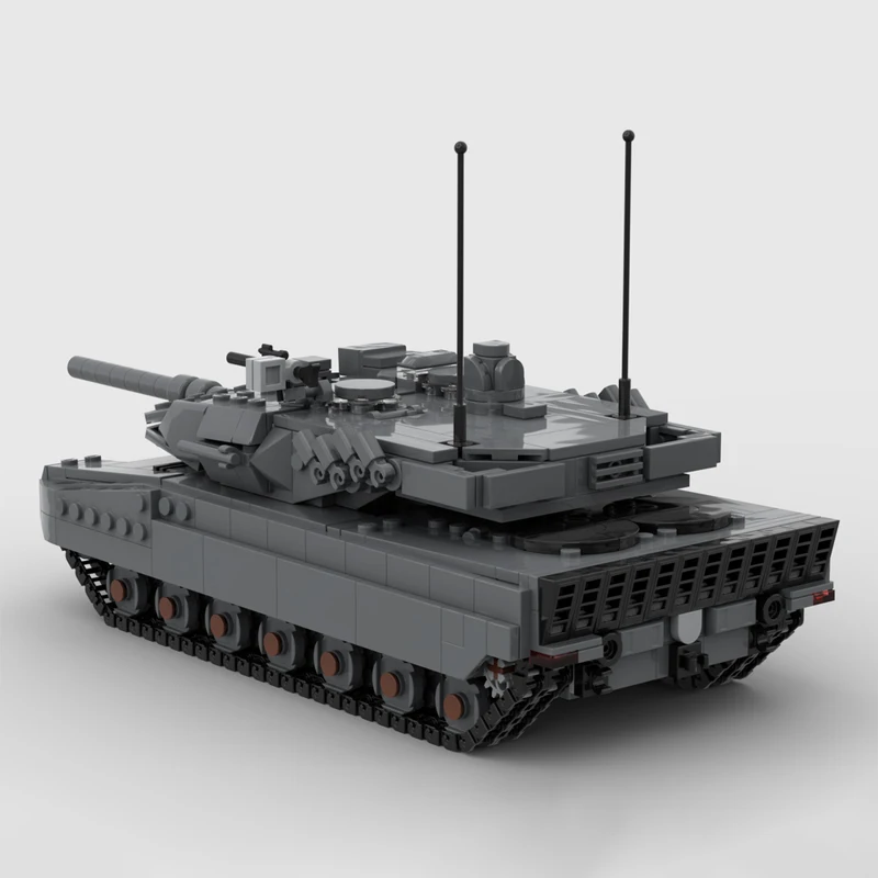 MOC-84425 diy leopardo 2a5 bloco de construção modelo tijolo cena da arma militar modelo montagem mesa decoração brinquedo presentes 1043 pçs