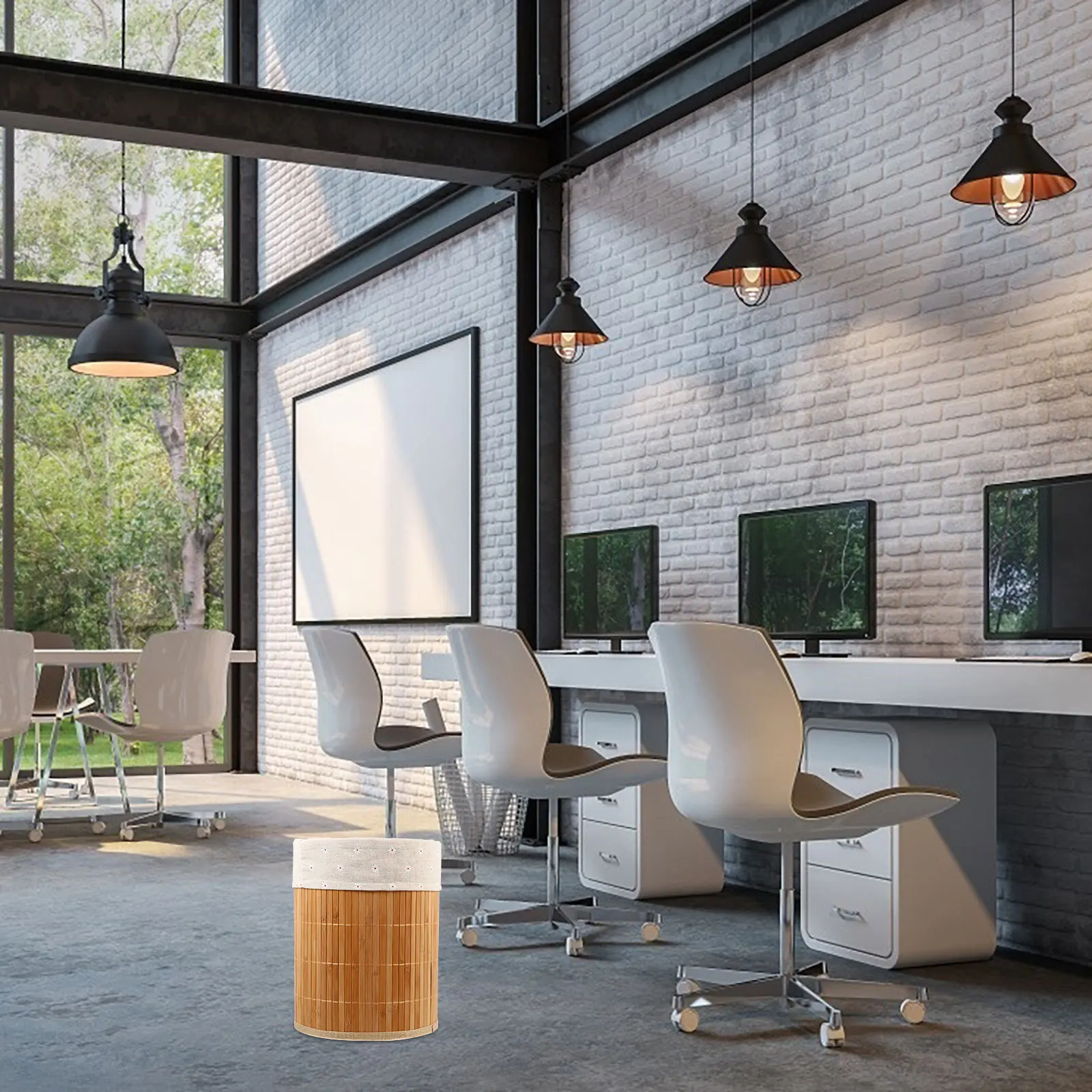 

Bamboo Weaving Storage Basket Large Capacity Laundry Organizer Dirty Clothes Container Sundries Storage Bucket Home Decluttering