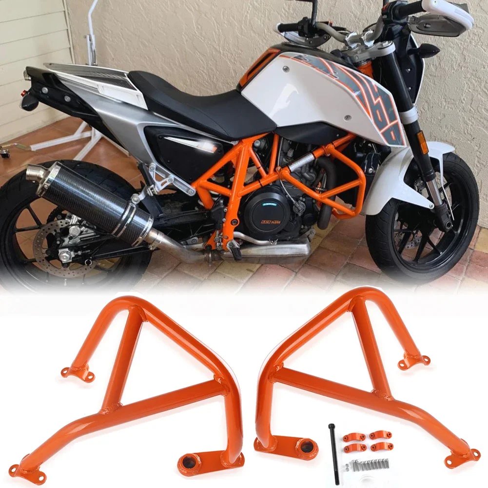 

Motorcycle Engine Guard Crash Bar Stunt Cage Frame Protection Bumper For KTM Duke 690 2012 2013 2014 2015 2016 2017 2018 Orange