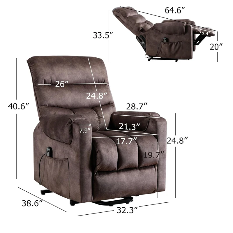 أريكة كرسي رفع كهربائي مع تدليك وحرارة لرفع الكراسي الكهربائية لكبار السن #3