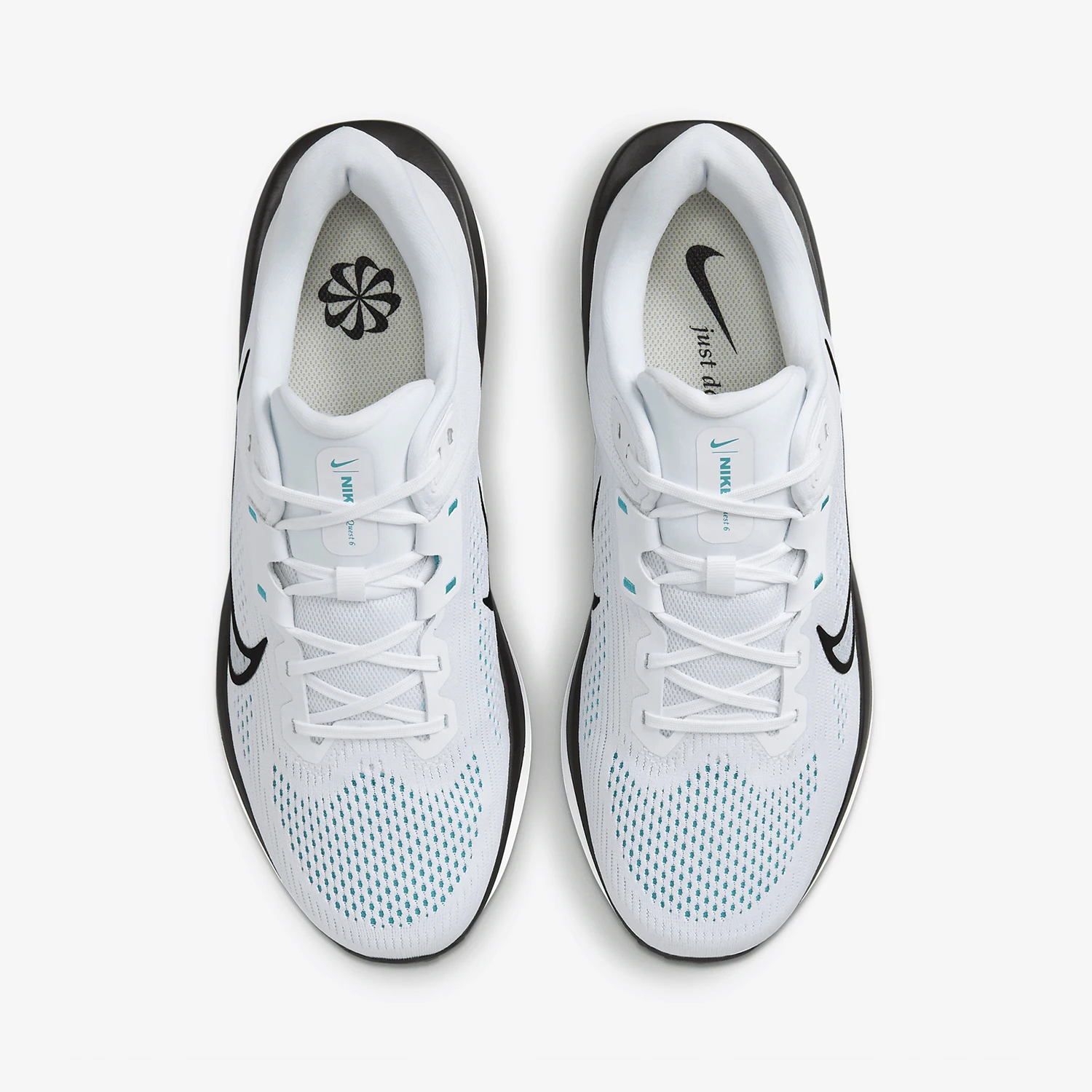Scarpe da corsa da esterno basse Nike Official Genuine Quest 6 da uomo in mesh semplice FD6033-105