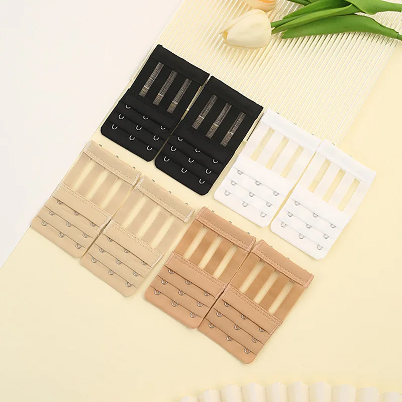 

New 4 PCS 3 Hooks Bra Strap Extender Comfortable and Adjustable Bra Strap Clip Lingerie Accessory for Women