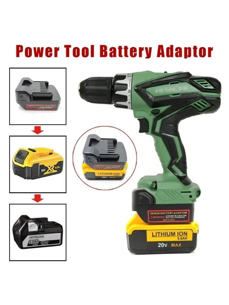 Adapter do akumulatorów litowo-jonowych Dewalt 18V/20V DCB do narzędzi Hitachi i Hikoki 18V — zdjęcie produktu 7