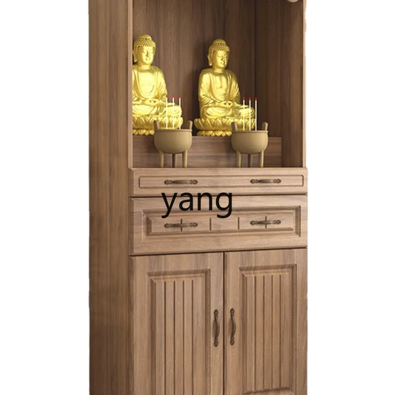 LMM White Buddha Niche Clothes Closet Household Economical Simple Buddha Cabinet with Door