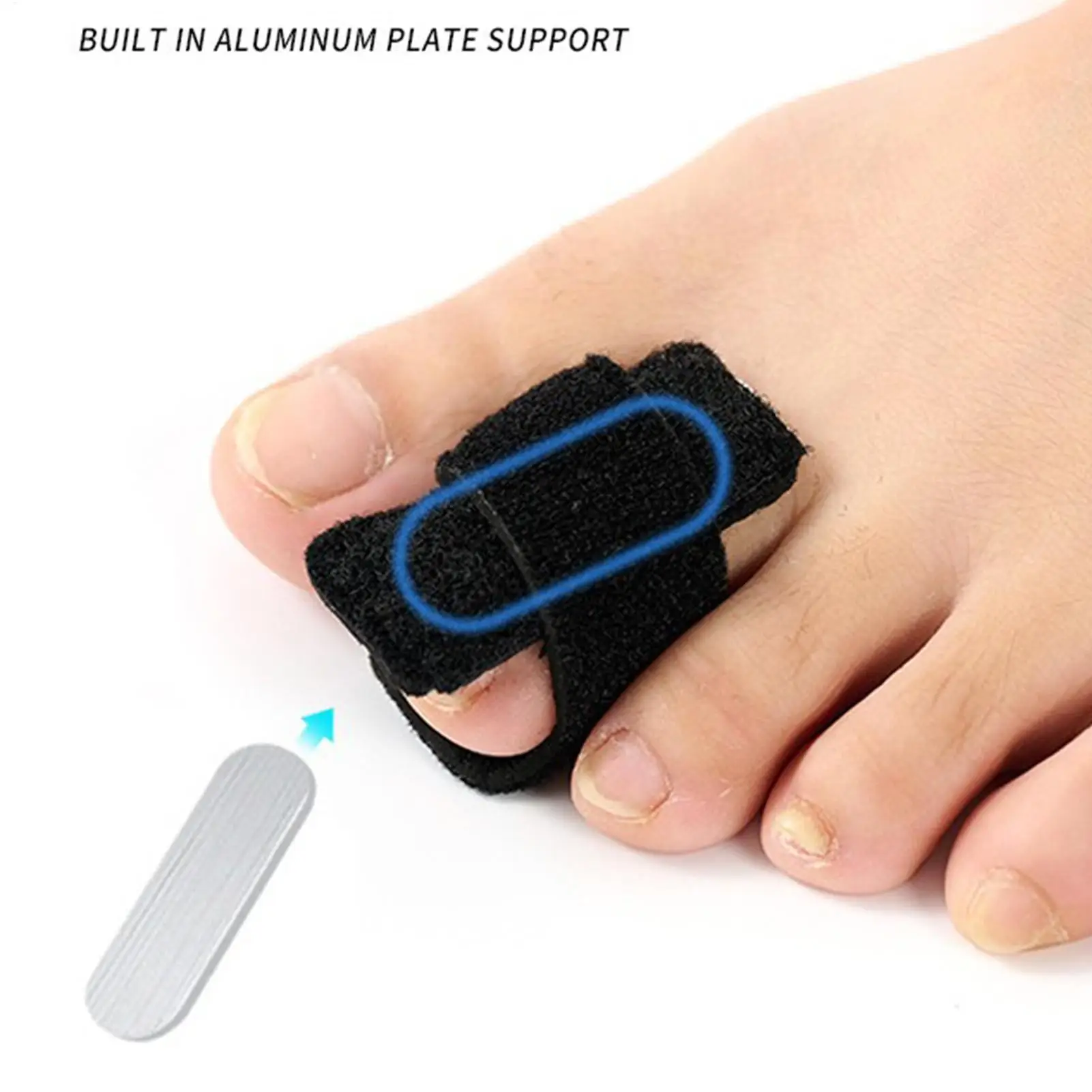 1PC Toe Splints for Straightening Toes Straightener Adjustable Toe Corrector Brace for Toe Injuries Fractures Sprains Foot Care
