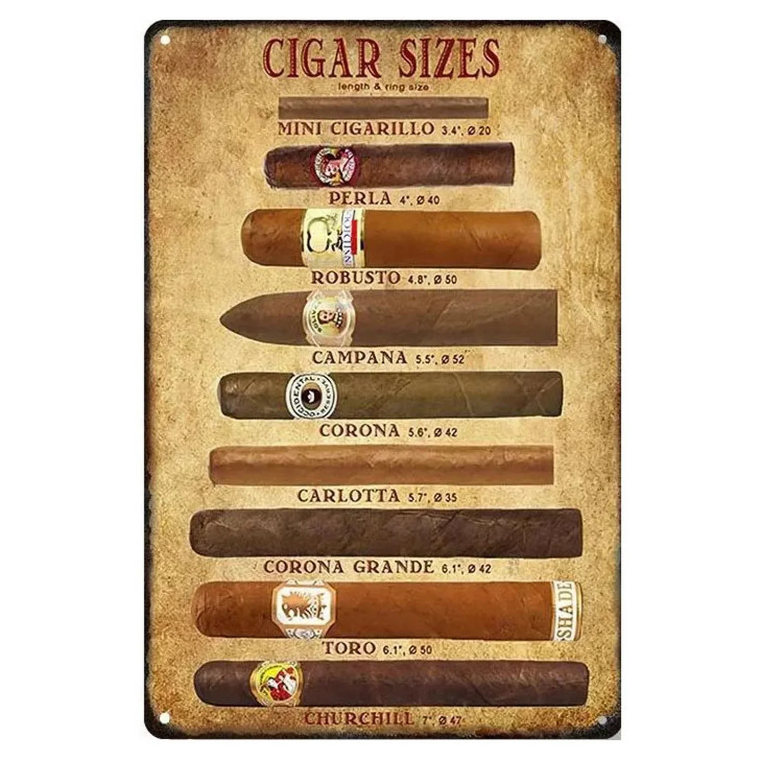 Whiskey Cigar Plaque Metal Tin Signs Wall Decoration Vintage Art Posters Iron Painting for Man Cave Home Cafe Garden Club Bar
