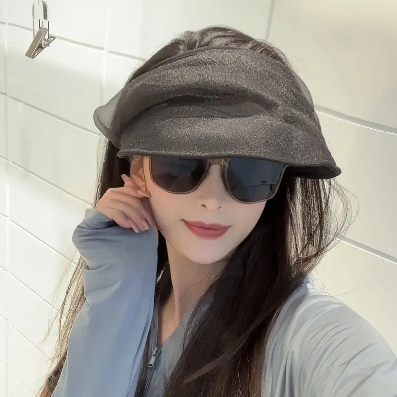 Women's Summer Sun Hat with Open Top Elegant TulleSun Protection Hat Breathable Open-Top Baseball Cap