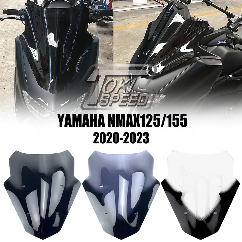 Motorcycle Accessories Windshield Windscreen Aluminum Wind Shield Deflectore For YAMAHA NMAX155 NMAX125 NMAX 2020 2021 2022 2023