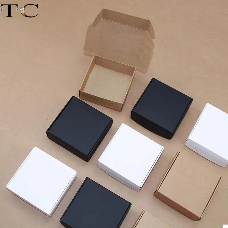 Kraft Paper Box Jewelry Packaging Gift Box Handmade Soap Diy Jewelry Box Candy Box 10 Pcs/lot