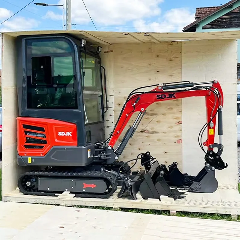 Enclosed cab mini excavator 1 ton 1.2 ton 1.6 ton 2 ton Mini Digger crawler mini excavator can be customized Fast delivery