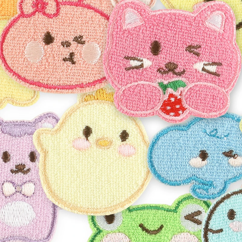 16 stücke Tier Katzen Stern Nette Selbstklebende Patches Für Kleidung Kinder Gestickte Eisen Aufkleber Nähen Stoffe Jacken Diy Parches – Detail 4