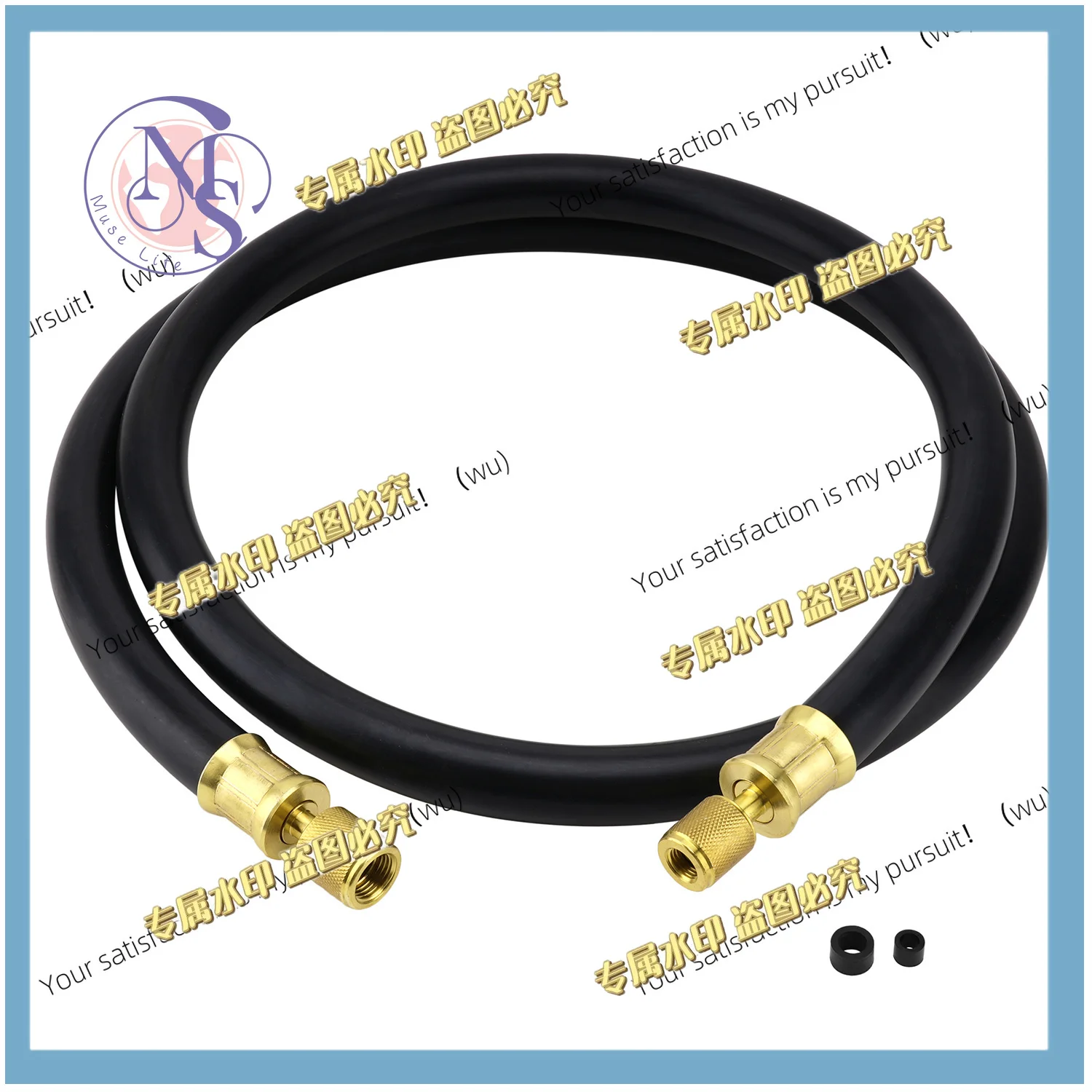 High Flow Refrigerant Hose, 6 ', Diameter 1/2, 3/8, 1/4 Fitting