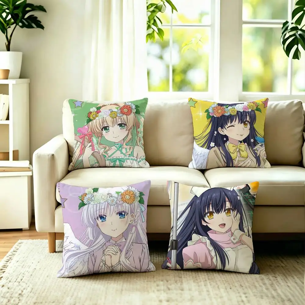 Amagi Brilliant Park OVA Square Double-Sided printed Pillow Case Bedroom Bedside Pillow Sofa Cushion Cover