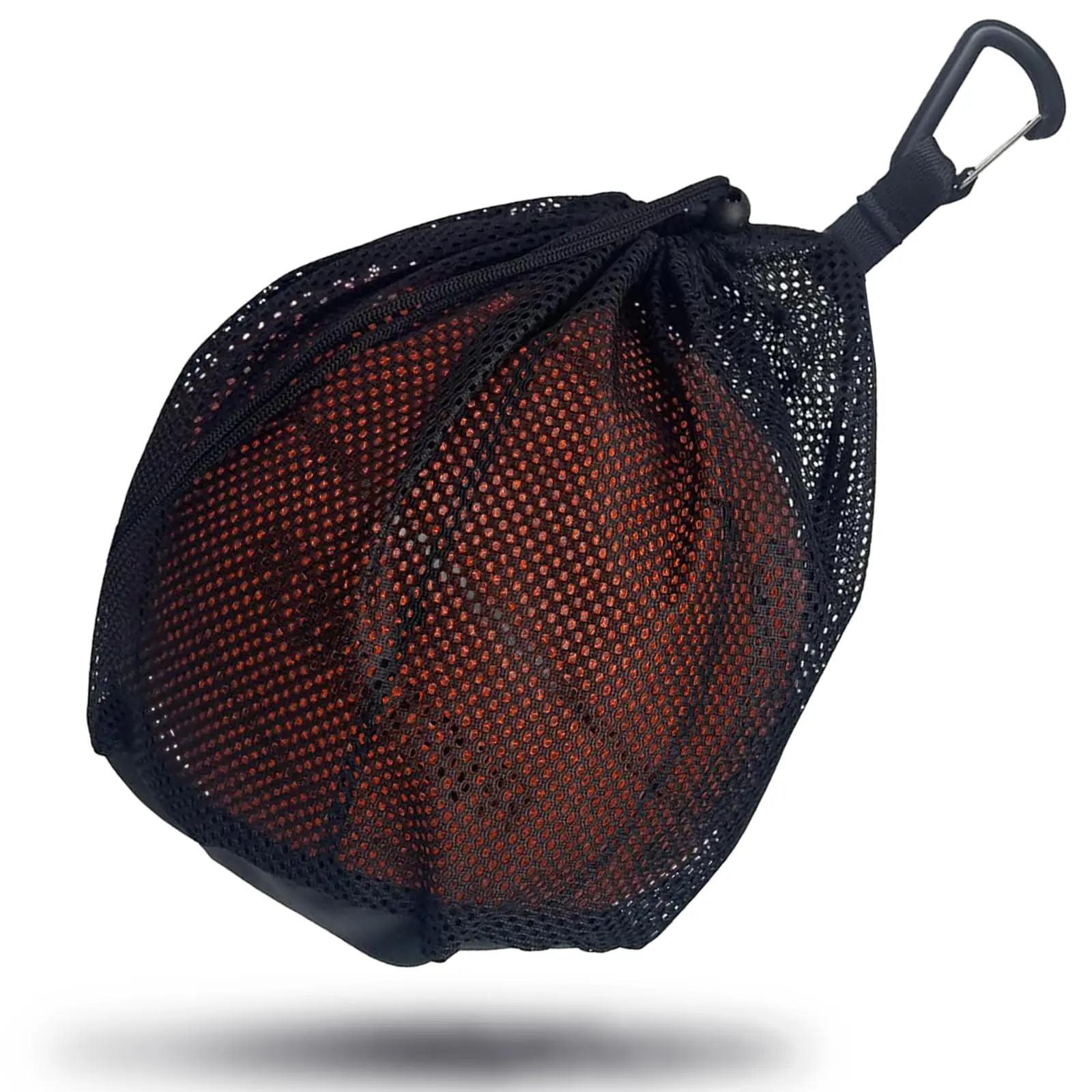 Basketball net bag football bag ball bag drawstring net bag training holds balls 1x net bag 1x carabiner