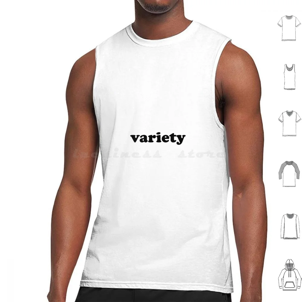 Variety Tank Tops Vest Sleeveless Variety Funny Joke Comedy Meme Ironic Satire