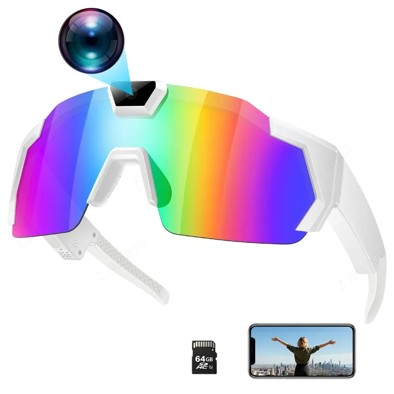 

Sunglasses with Camera, Cycling Sunglasses, Glasses Camera, Sports Smart Goggles, Photography and Video, Ski Glasses