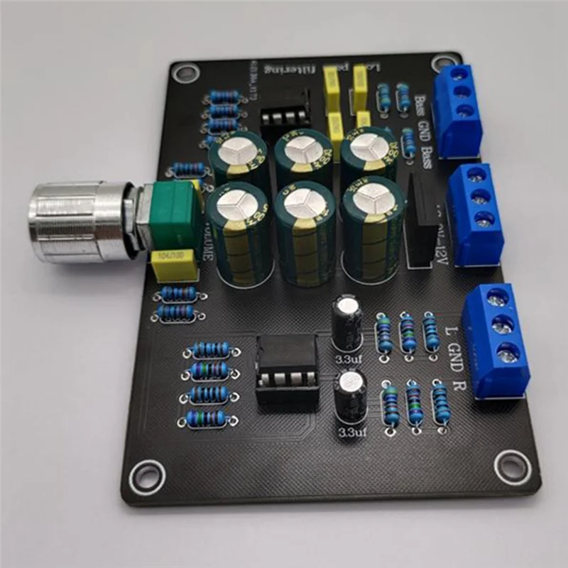 2 Way Subwoofer Frequency Divider Board Electronic Low-Pass Filter Crossover AC12V NE5532(88Hz)