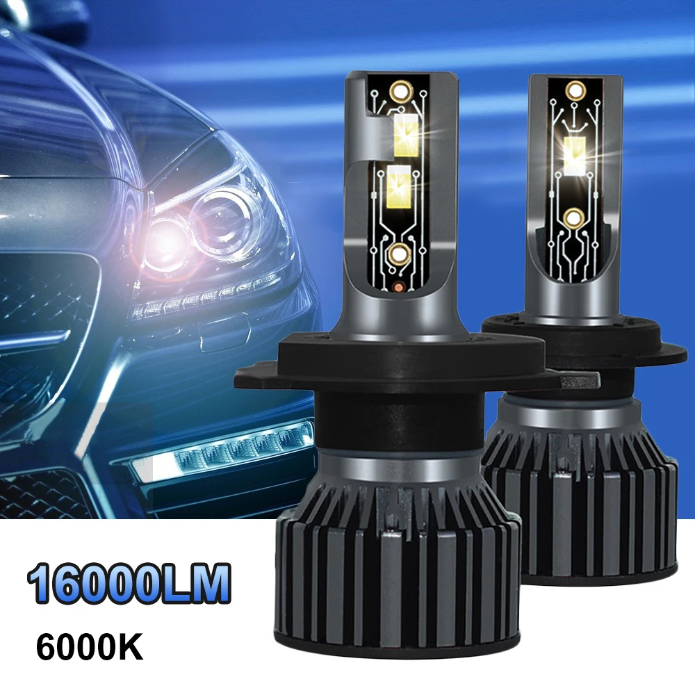 

2 шт. Автомобильный светодиод H4 H7 LED 20000LM CSP Автомобильная фара H1 H8 H9 H11 Светодиодная лампа H3 9005 9006 880 881 9004 9007 H13 Автоматическое противотуманное освещение 12 В